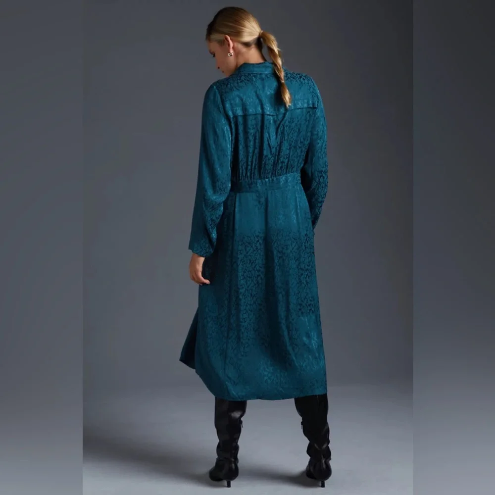 Jacquard Blazer Wrap Midi Dress_3